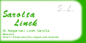 sarolta linek business card